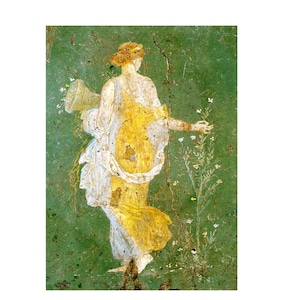 Flora di Stabiae canvas, H 7,87"x W 5,5"x 0,59" (20 cm x 14 cm x 1.5 cm) , made in Italy, gift idea