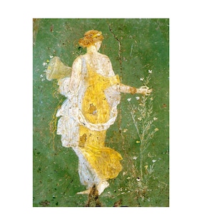 Tela Flora di Stabiae, A 7,87" x L 5,5" x 0,59" (20 cm x 14 cm x 1,5 cm), feita na Itália, ideia para presente