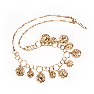 Collana in Argento 925 con pendenti - placcato oro 18KT, made in Italy, idea regalo