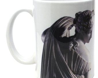 Mug with Aprhodite Venus Dea Callipyge - "Aphrodite from the beautiful buttocks", Ceramic mug, Roman times, made in Italy