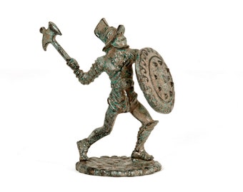 Thracian Roman Gladiator Bronze Statuette – Handmade in Italy – Ancient Warrior Replica