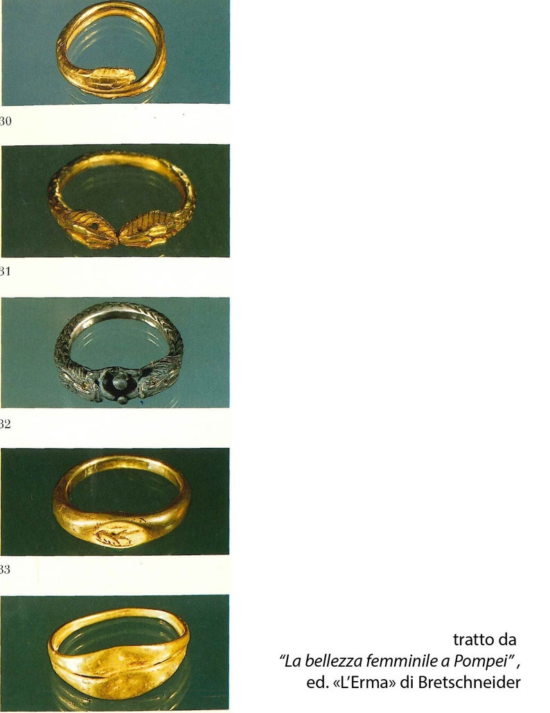 Pompeii Double Head Ring Sterling Silver Plated 18K GOLD Etsy