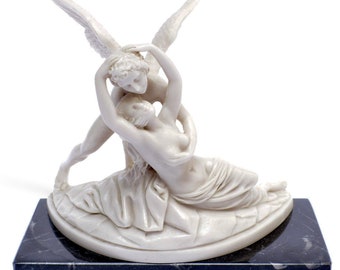 Cupid and Psyche Marble Statue – Handmade in Italy, Canova Reproduction