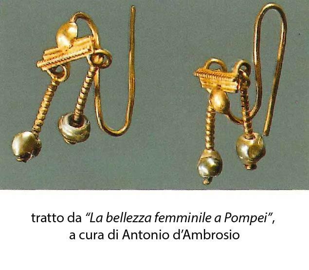 ポンペイ・クロタリア・イヤリング – 古代ローマ時代のレプリカ