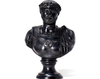 Busto de bronce del emperador Adriano – Hecho a mano en Italia – Reproducción de la Antigua Roma
