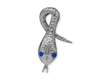 Roman Snake pendant - Sterling  Silver 925, copy of anciet pendant from Pompeii, Roman times, handmade in Italy