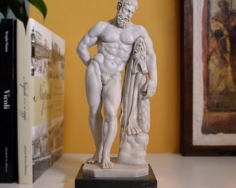 Greek Hercules Farnese 10,2 H (26cm) - Hand Patinated Statue