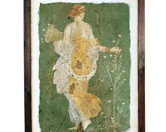 Flora of Stabiae fresco - 13,7 x 17,7 inch (35 cm x 45 cm x 4 cm), made in Italy, gift idea