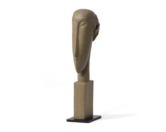 Tête de femme Modigliani en pierre, réplique tridimensionnelle - 6,5 x 1,4 pouces, idée cadeau