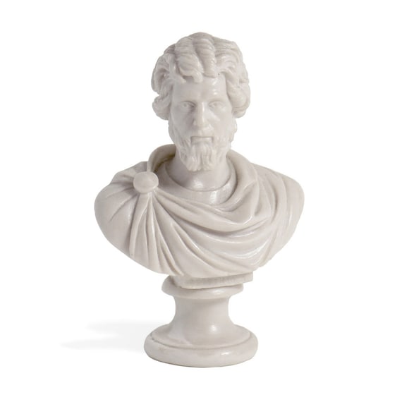 Septimio Severo Emperador Romano Cabeza de mármol, 6,1 x 4,3 ... image