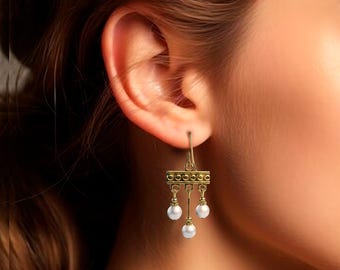 Pompeii Crotalia Earrings – Ancient Roman Replica Jewelry, Handmade in Italy