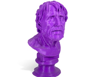 Head of Seneca 3D printed - H 5,11 inch (13 cm), Made in Italy, Gift Idea