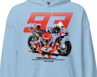 Marc Marquez 2024 Ready for Action, GP fighter, Road Racing, Grand prix MM93, Unisex Hoodie
