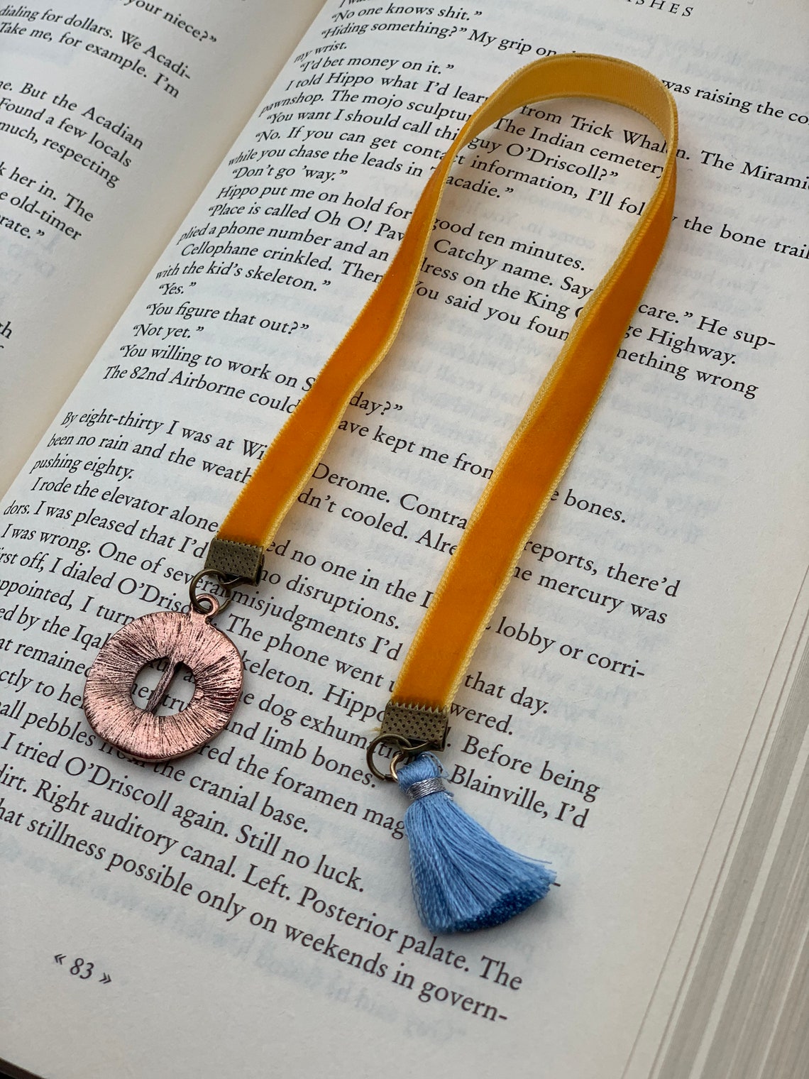 Velvet Bookmarkribbon Bookmarkdruzy Bookmarkceramic Etsy