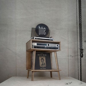 SMALL JO // Retro Turntable Stand with shelf for an amplifier - retro/60s/mid-century inspired birch plywood furniture