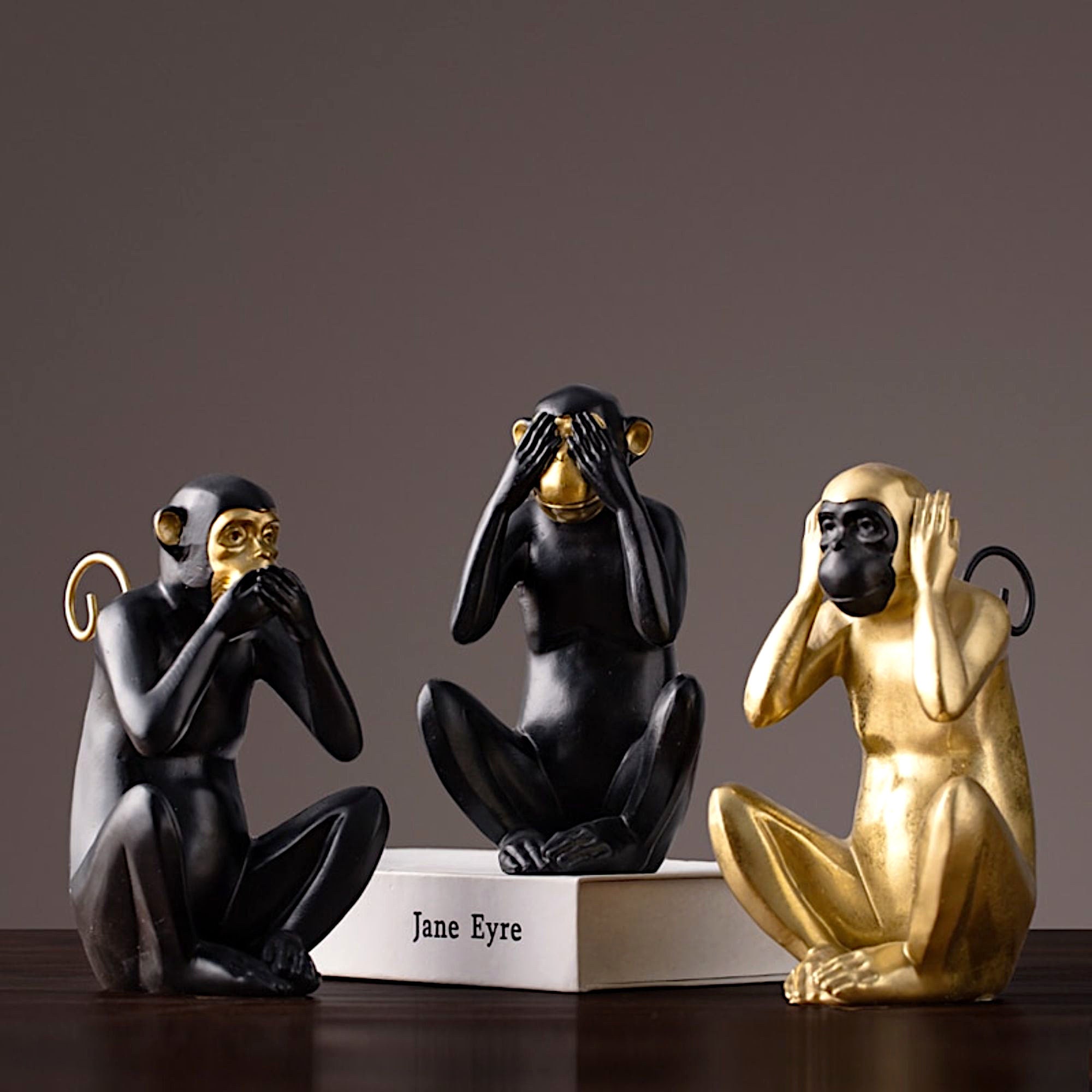 Three Wise Monkeys Statue / Monkey Figurines / Chinese ...