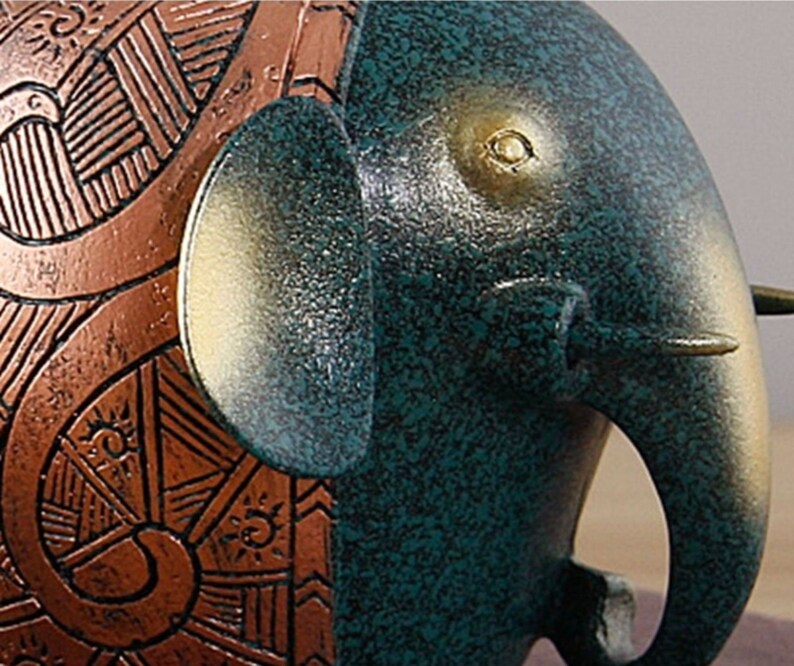 Elephant Pen Holder Sculpture / Elephant Statue / Office Etsy