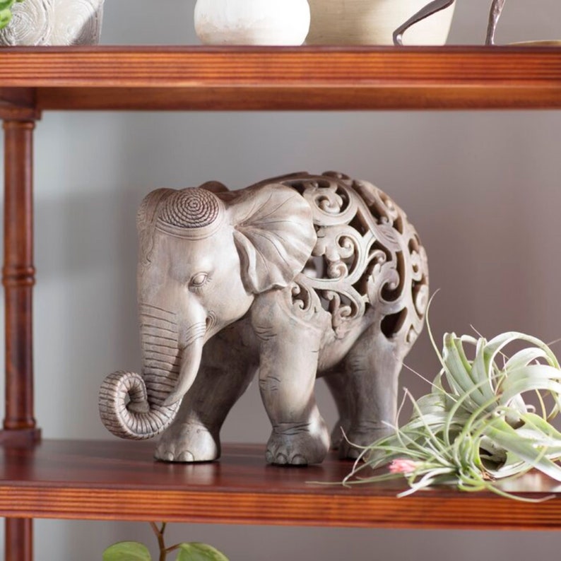 Majestic Indian Elephant Sculpture / Feng Shui Statue / Home Etsy