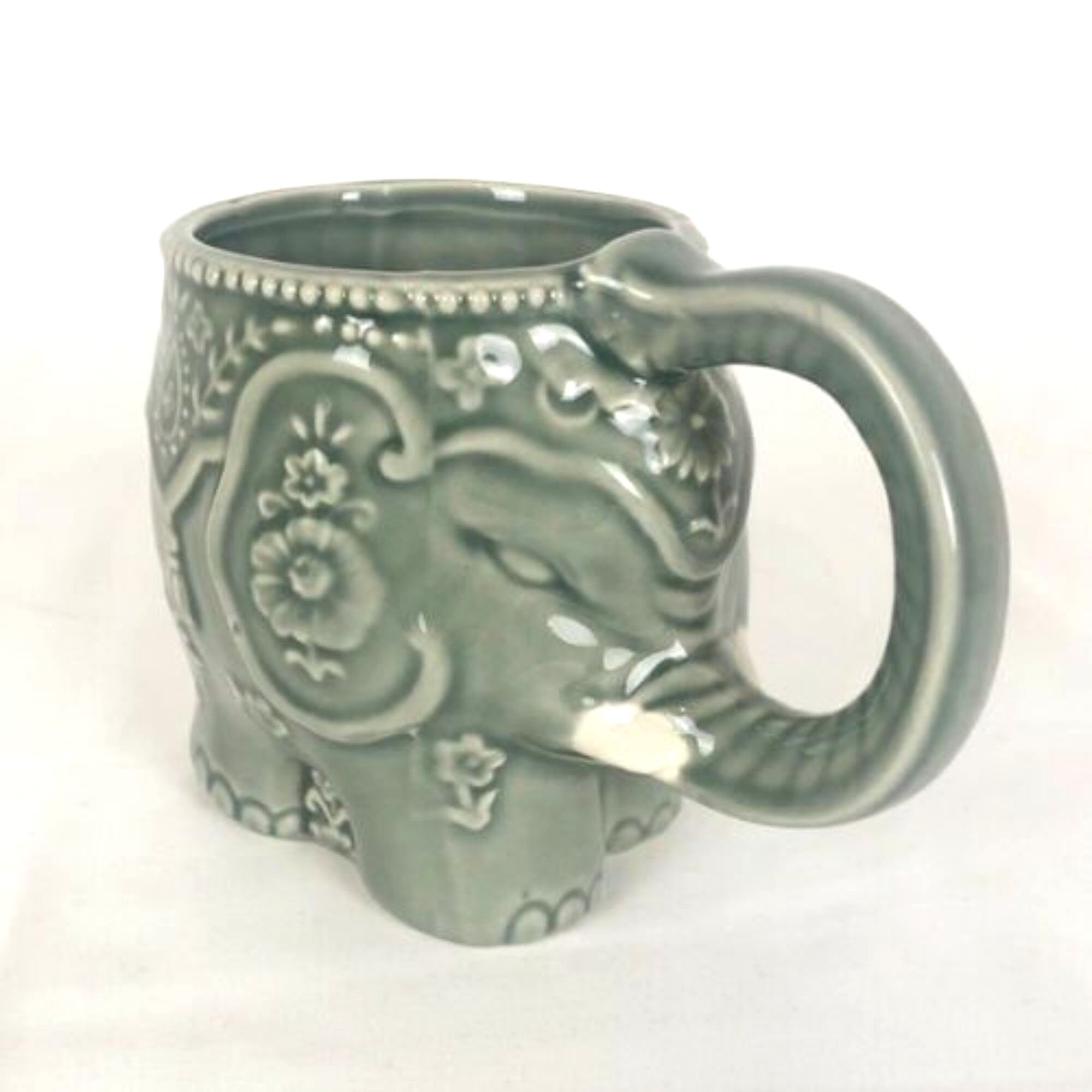 Indian Elephant Tea Cup / Animal Coffee Mug / Ceramic Etsy