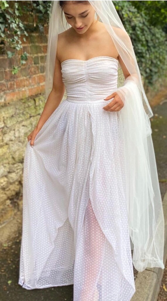 1980s Polka Dot Tulle Dress