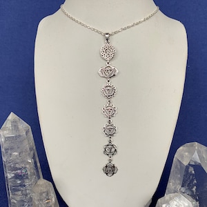 7 Seven chakras pendant made with sterling silver