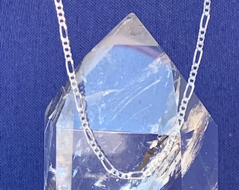 Sterling silver chain figaro style for woman's real silver 925