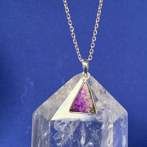 Sugilite pendant set with sterling silver