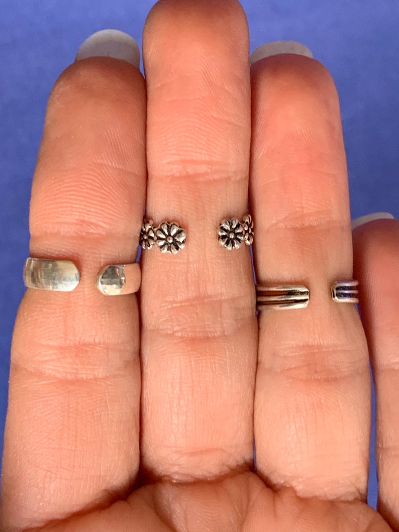 Toe rings or mid-fingers rings made with sterling silver image 5