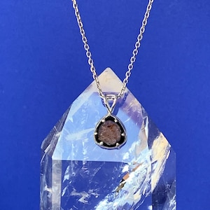 Watermelon tourmaline set with sterling silver, complete slice