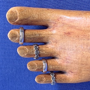 Toe rings or mid-fingers rings made with sterling silver image 1