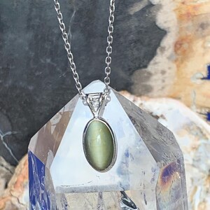 pendentif œil de chat et argent sterling