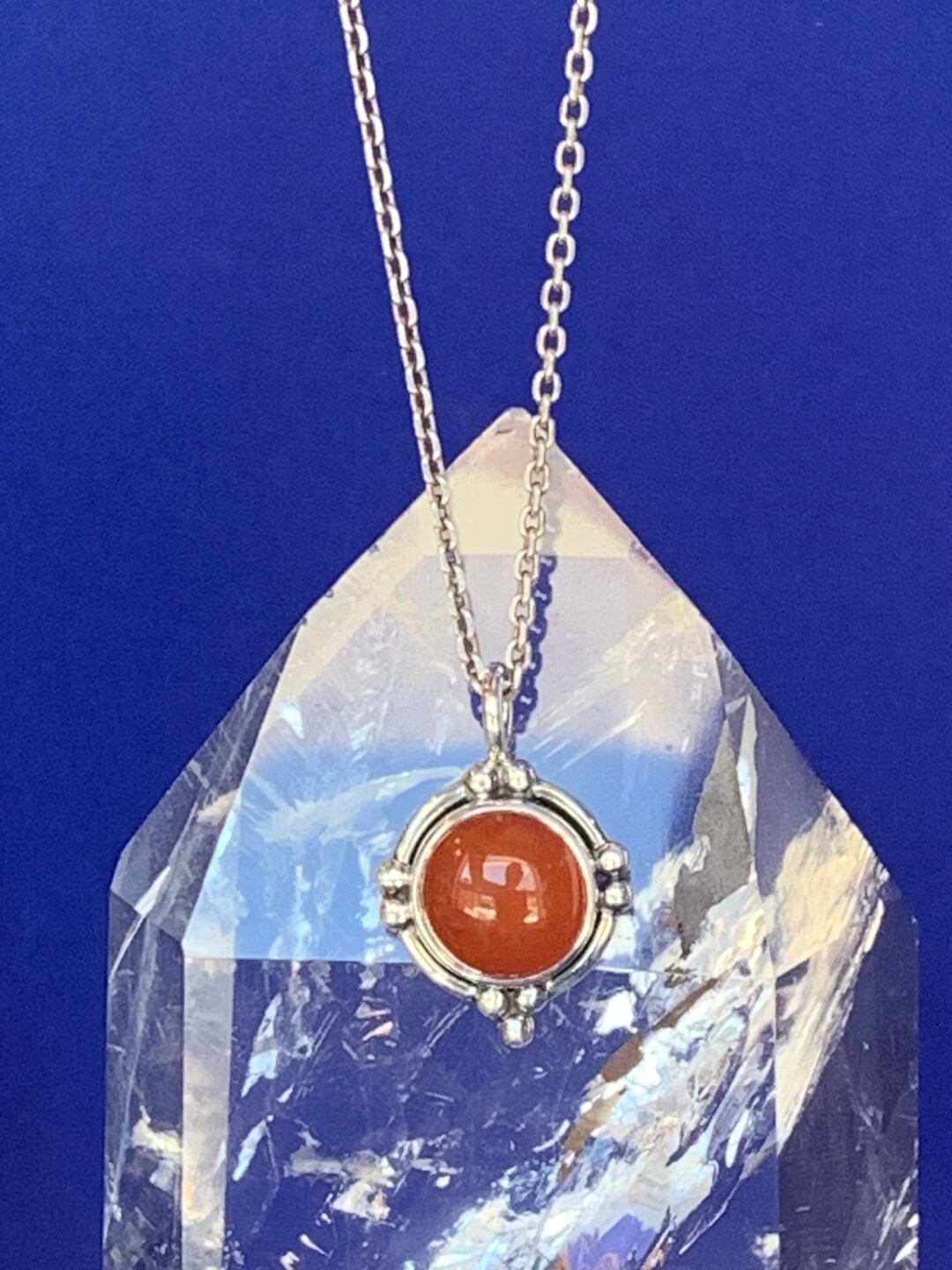 Carnelian Pendant Set With Sterling Silver Etsy