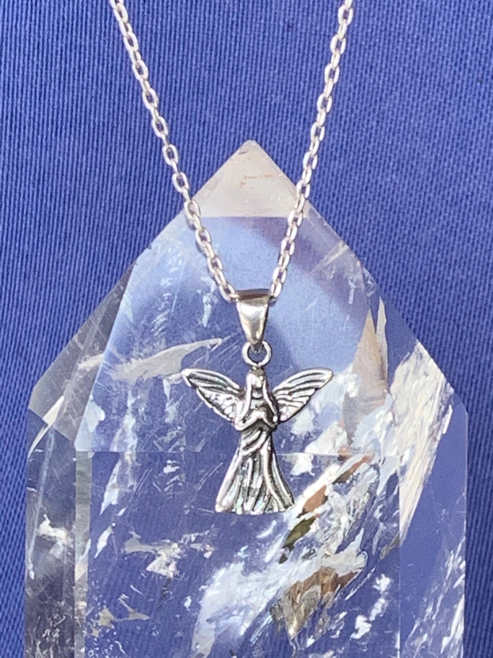 Pendentif ange en argent sterling collier ange protection Etsy Canada