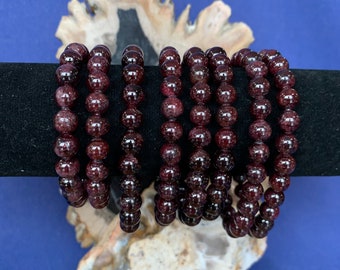 Bracciale Elastico Con Perline Rotonde Di Pietre Preziose - Foto 2