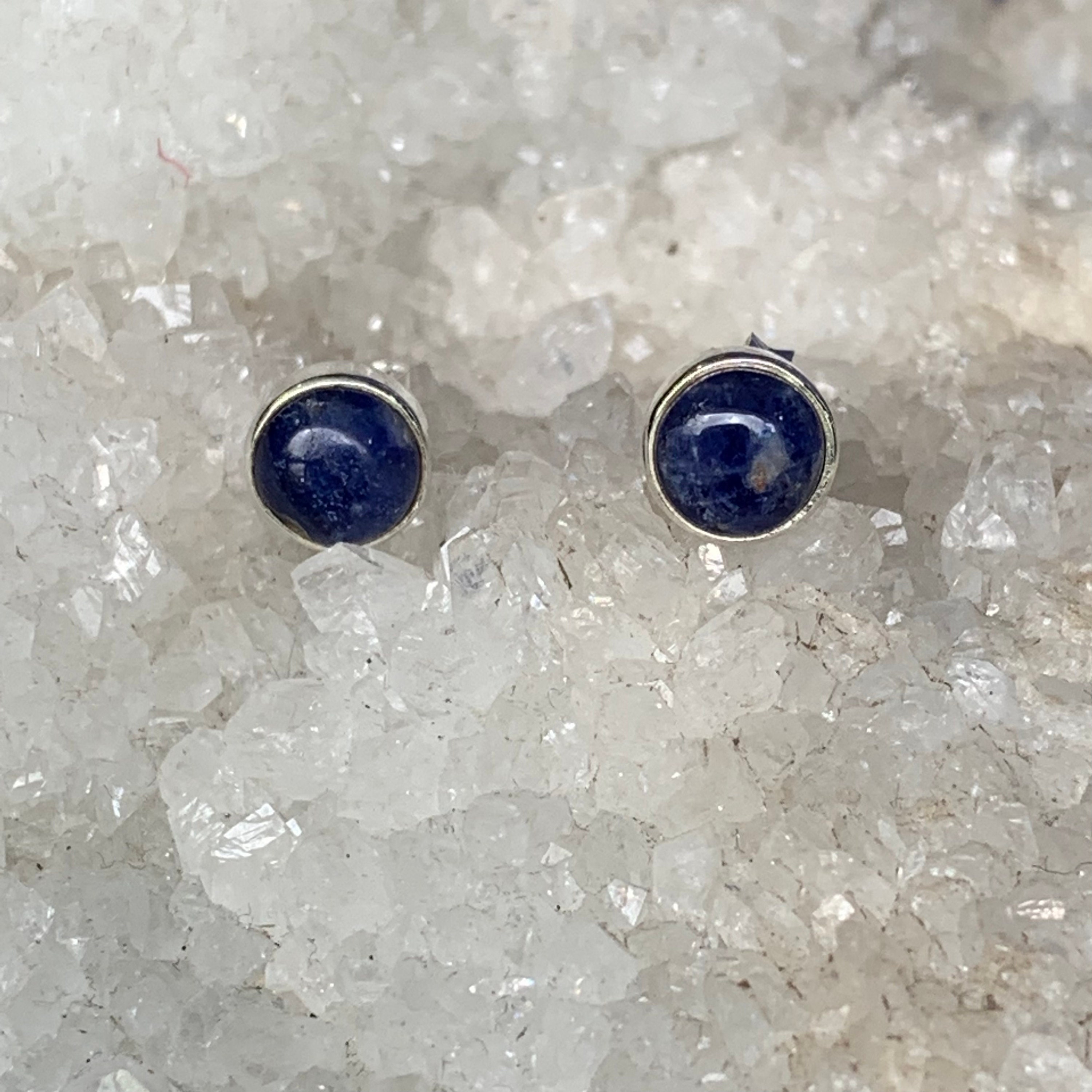 Bancroft Sodalite Earring Made With Sterling Silver Round Etsy UK
