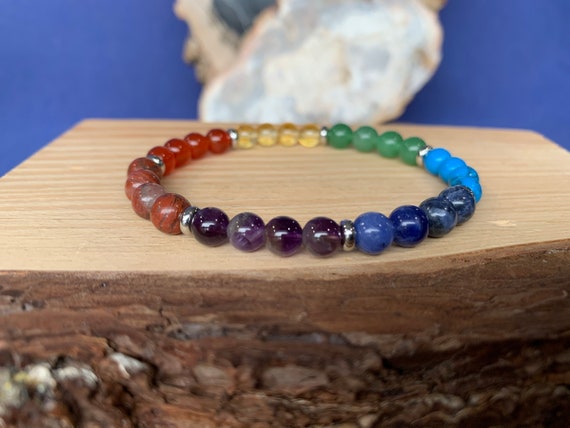 Buy The Cosmic Connect Natural 7 Chakra Selenite 8mm Bead Healing Bracelet  for Balance & Harness Positive Energy Online at Best Prices in India -  JioMart.