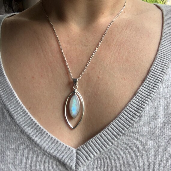 Collar Vintage Para Mujer, Joyería De Plata 925, Colgante De Piedras