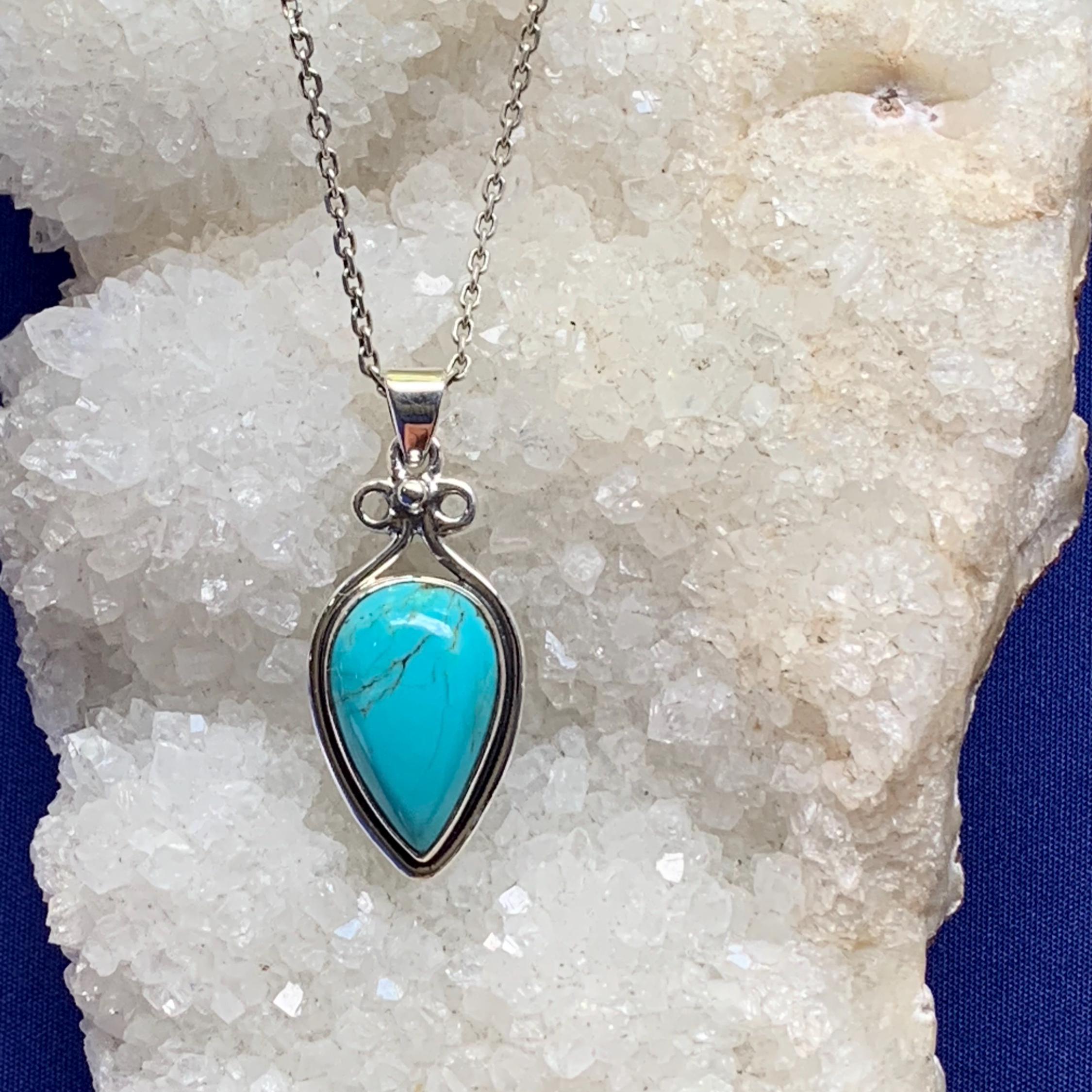 Cabujón de turquesa de Arizona, piedra preciosa natural para joyería