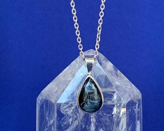 Pietersite pendant set with sterling silver, small size