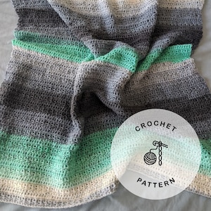Easy Crochet Lap Blanket Pattern, Crochet Afghan Pattern, Instant Download