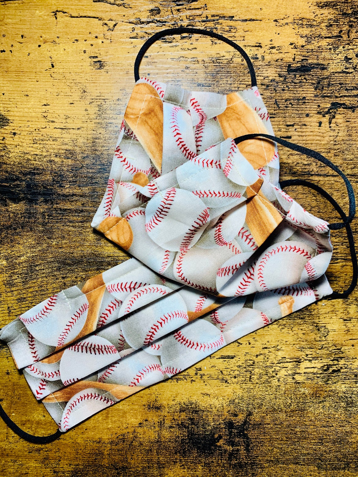 Adult Baseball Print Reusable Face Mask Etsy