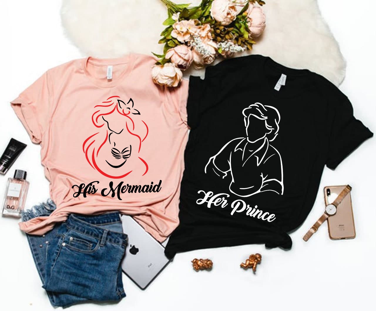 Little mermaid Shirt Ariel and eric Shirt Prince eric Shirt Etsy