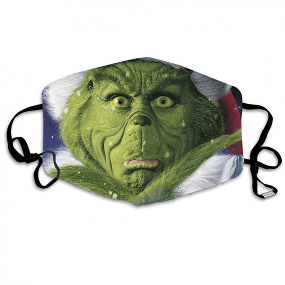 The Grinch Mouth Masks Grinch Face Mask Christmas mask Holiday | Etsy