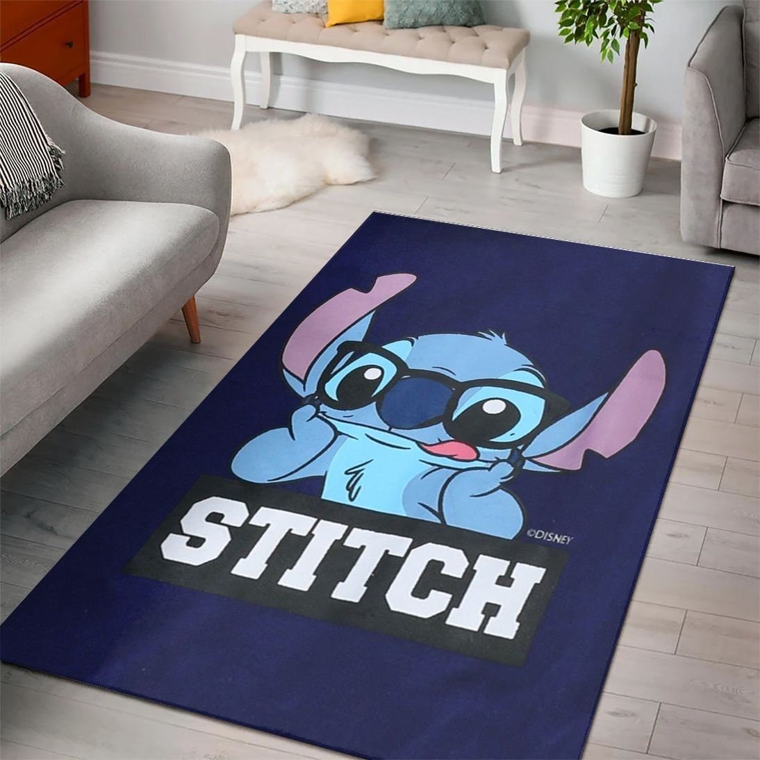 Stitch Disney Movies Area Rugs Sala de estar Disney Películas Etsy