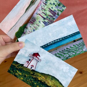 Paquet de 3 cartes postales de l'Île-du-Prince-Édouard / Paysages de l'Île-du-Prince-Édouard / Papeterie aquarelle / Art de l'Î.-P.-É.