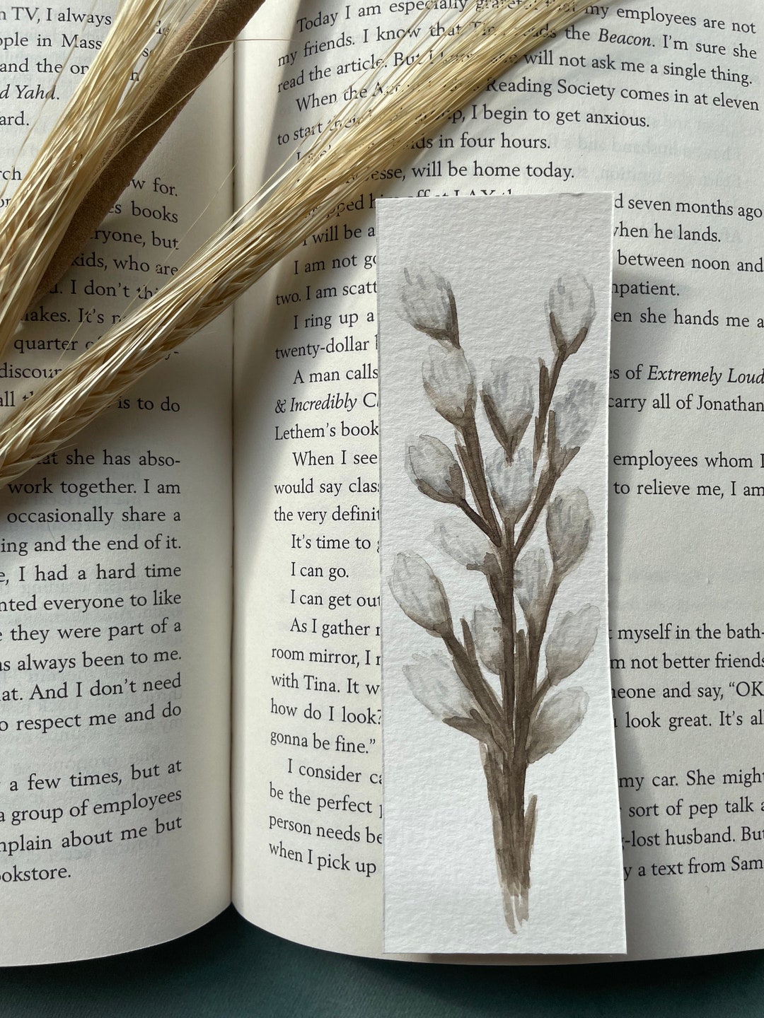 Pussy Willow Flower Bookmark / Watercolor Bookmark / Spring Watercolour Bookmark / Unique Gift