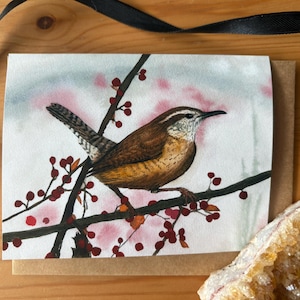 Karta z pozdrowieniami Carolina Wren / Pusta karta z pozdrowieniami