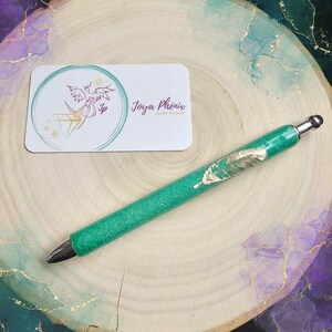 Stylo fait main de luxe, pailleté, personnalisé. Crayon résine/époxy pour soi, pour votre entreprise ou offrir en cadeau.