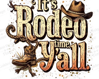 ¡Es hora del rodeo, amigos! Retro western SVG, diseño de sublimación de vaquero vintage, vaquera PNG, rodeo a juego, vaquera, regalo de vaquero, sombrero de rodeo SVG