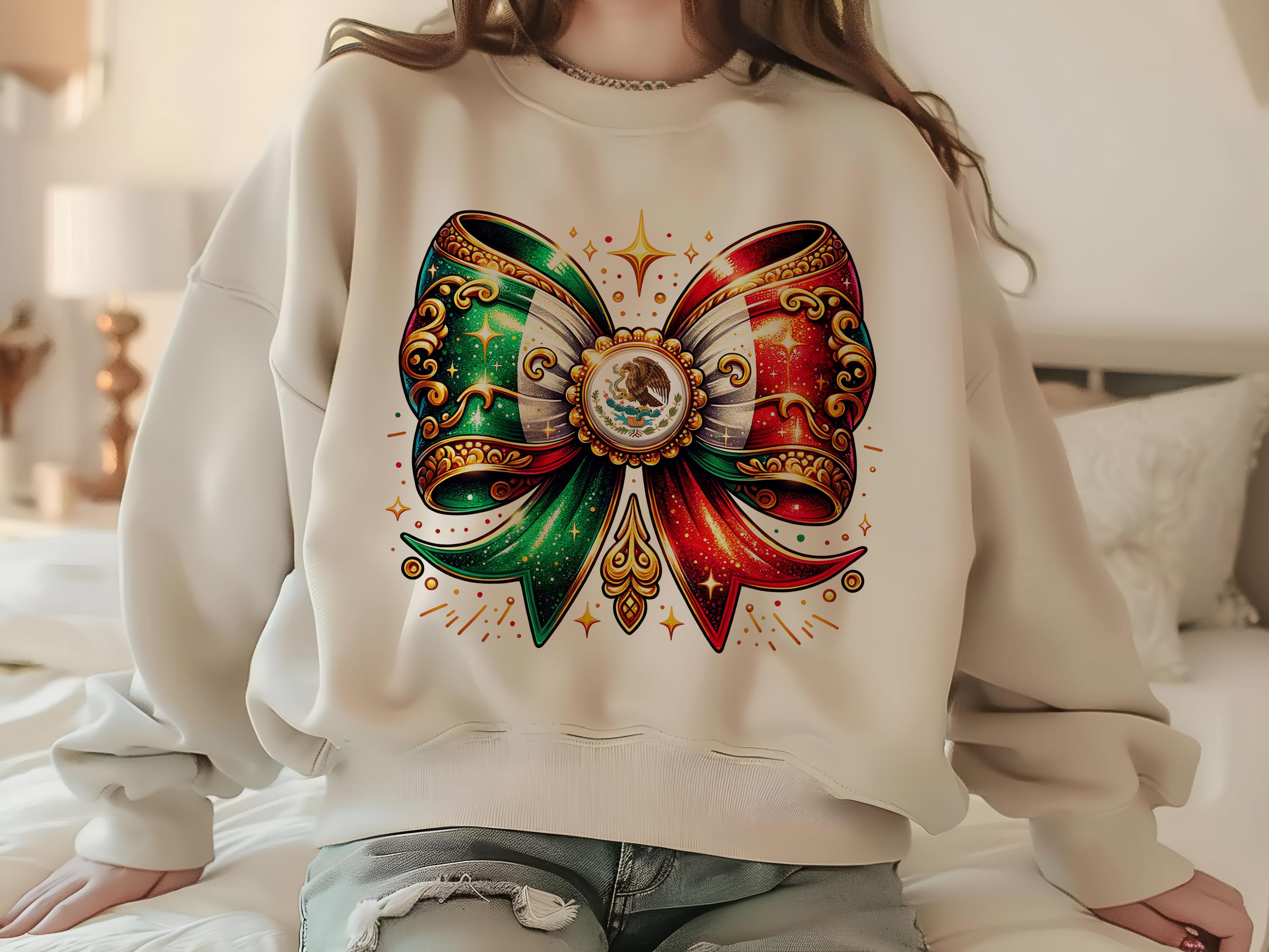 Coquette Ribbon Bow Mexican Flag PNG Clipart Mexico Sublimation Design ...